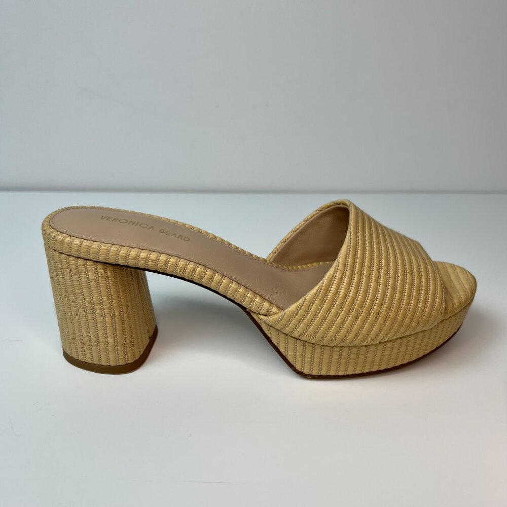 Veronica Beard Women's Dali Raffia Natural Platform Sandal Size 7.5 Summer NWOB - Picture 6 of 7